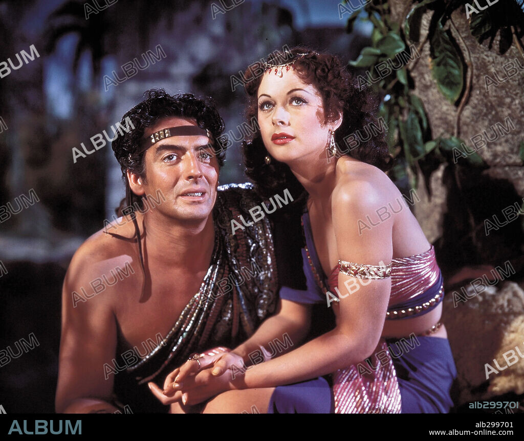 HEDY LAMARR und VICTOR MATURE in SAMSON AND DELILAH, 1949, unter der Regie von CECIL B DEMILLE. Copyright PARAMOUNT PICTURES.