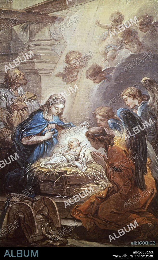 CHARLES-ANDRE VAN LOO. Nativity Carle Vanloo (1705-1765 French).