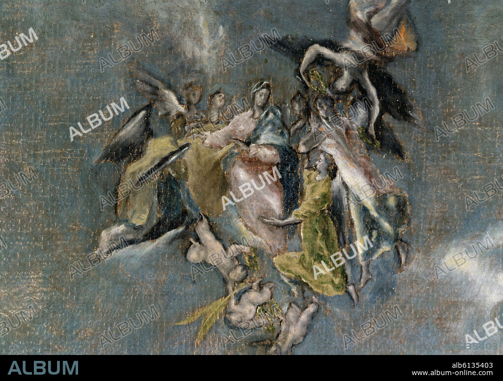 EL GRECO. VISTA Y PLANO DE TOLEDO - DET DE LA VIRGEN MARIA CON LA CASULLA DE SAN ILDEFONSO - 1608/1614 - RENACIMIENTO ESPAÑOL/MANIERISMO ESPAÑOL- Conj 313.