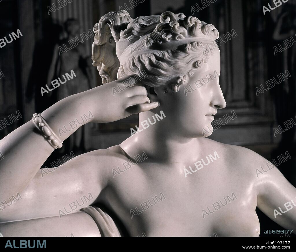 ANTONIO CANOVA (1757-1822). PAULINA BONAPARTE INMORTALIZADA COMO VENUS VICTRIX - 1808 - MARMOL - NEOCLASICISMO ITALIANO.