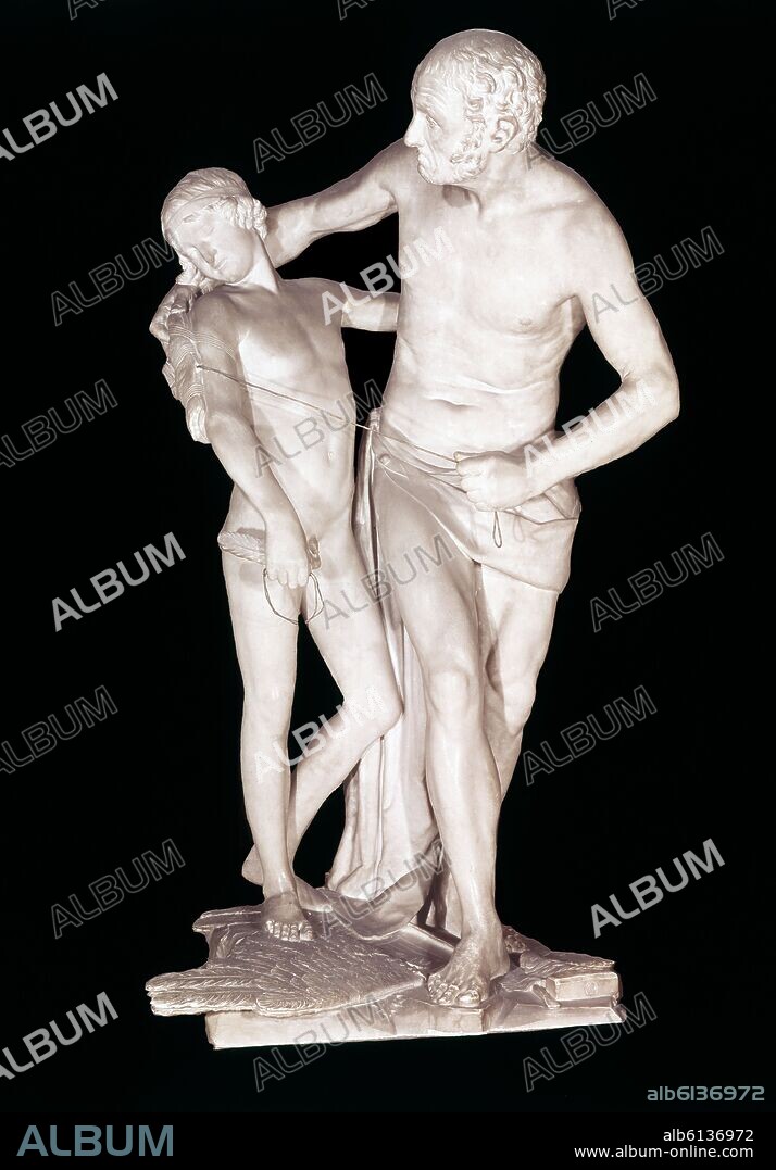 ANTONIO CANOVA (1757-1822). DEDALO E ICARO - 1777-1797 - MARMOL - 200 X 95 X 97 cm.