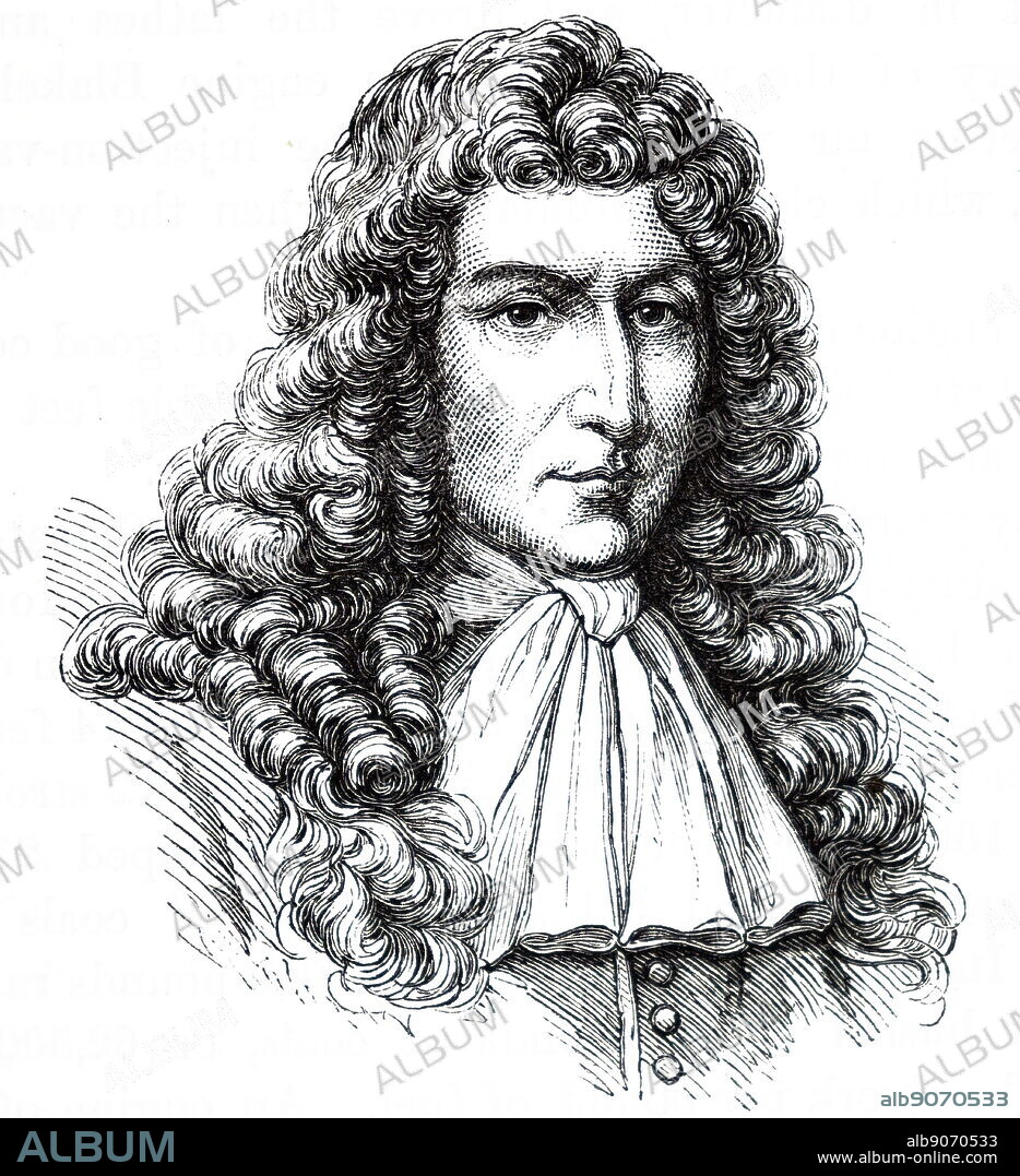 Portrait of Denis Papin (1647-1713) a French physicist, mathematician and inventor. Dated 19th century.