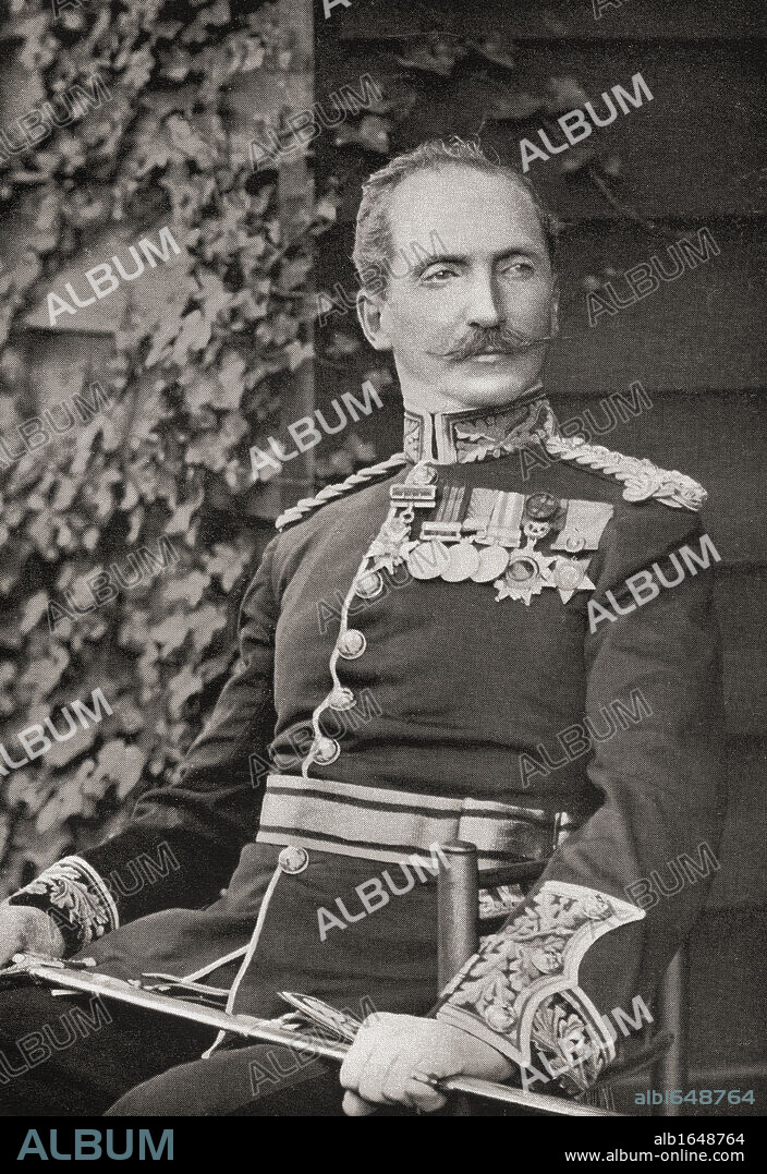 Major general Arthur Fitzroy Hart-Synnot, 1844 to 1910. British army officer. From the book South Africa and the Transvaal War by Louis Creswicke, published 1900.