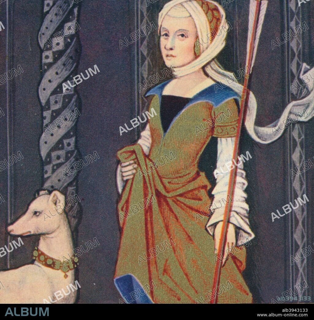 'Semiramis - Reine D'Assyrie', 1403, (1939). The illustration is part of the manuscript De Claris mulieribus, traduction anonyme en francais (Livre des femmes nobles et renommees) by Giovanni Boccaccio, housed in the Bibliotheque nationale de France, Paris. From Verve - Nos. 5-6, July-October 1939. [Verve, France, 1939].