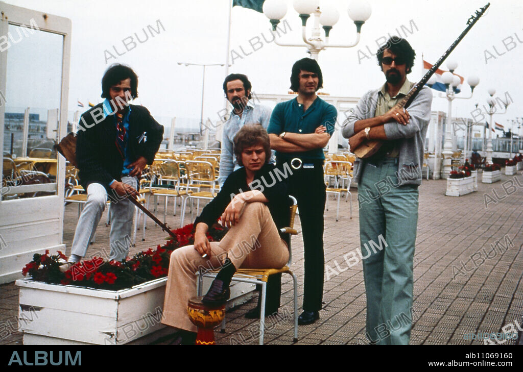 Korni Grupa, Yugoslavian rock band, preparing for the Grand Prix d'Eurovision in Brighton, Germany 1974.