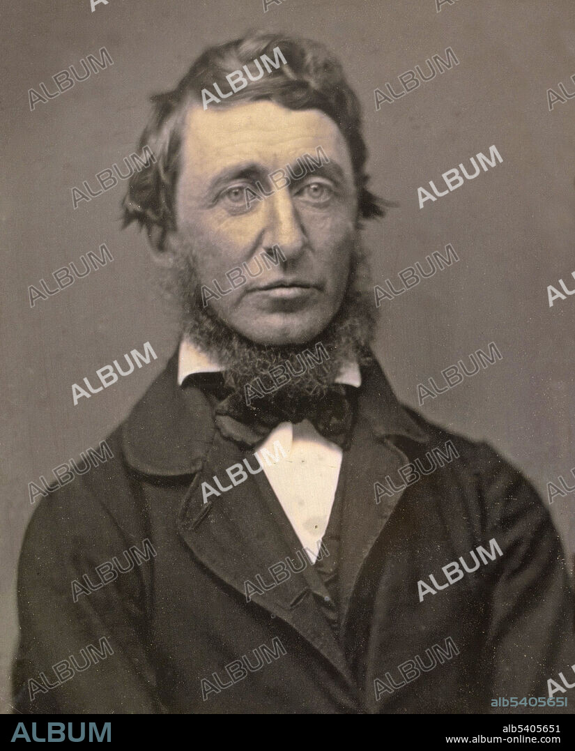 Henry David Thoreau (1817-1862) was an American writer and naturalist. He is best known for his book Walden, a reflection upon simple living in natural surroundings, and his essay Civil Disobedience, an argument for individual resistance to civil government in moral opposition to an unjust state. Photographed by Benjamin D. Maxham, 1856.