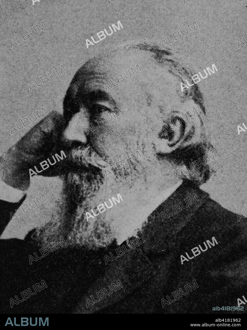 Julius Christian Stockhausen, 1826 - 1906, was a German singer and singer master., reproduction photo from the year 1895, digital improved.