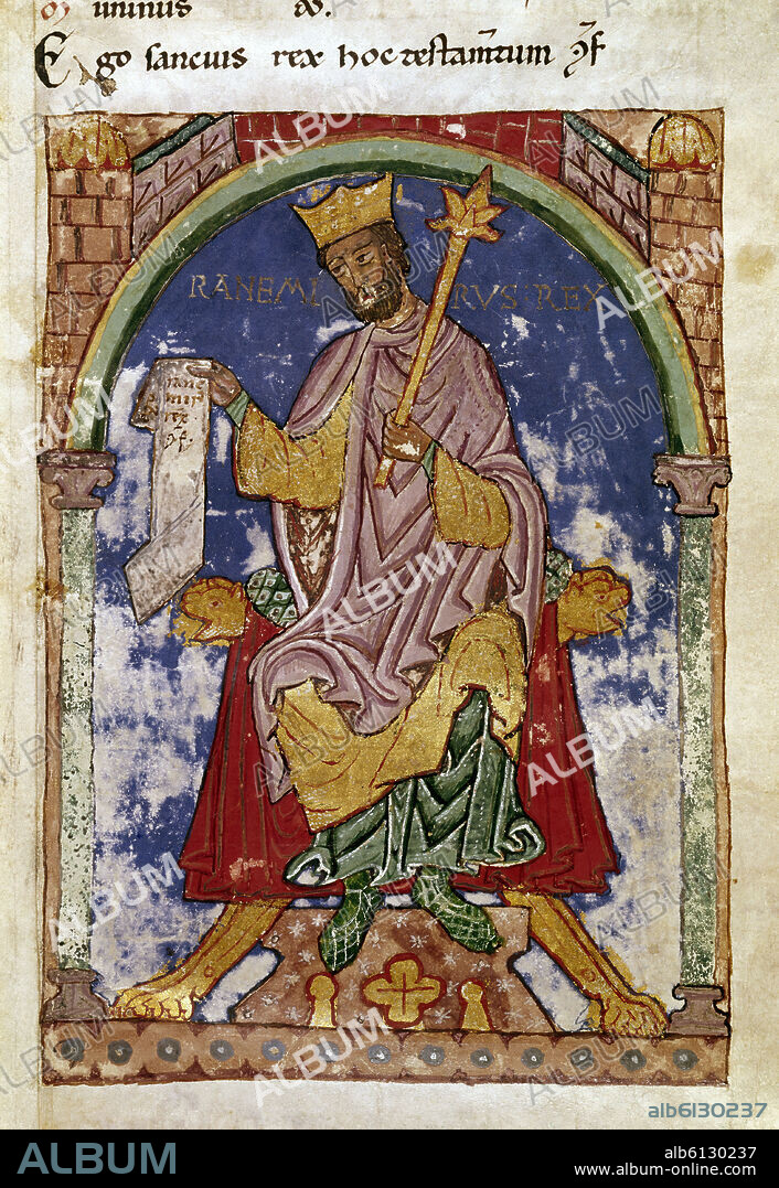 AUTOR LIBRE 01307. TUMBO A (1125 A 1255) - RAMIRO II EL GRANDE (898-951) REY DE LEON DESDE EL AÑO 931 AL 951 - FOLIO 12.