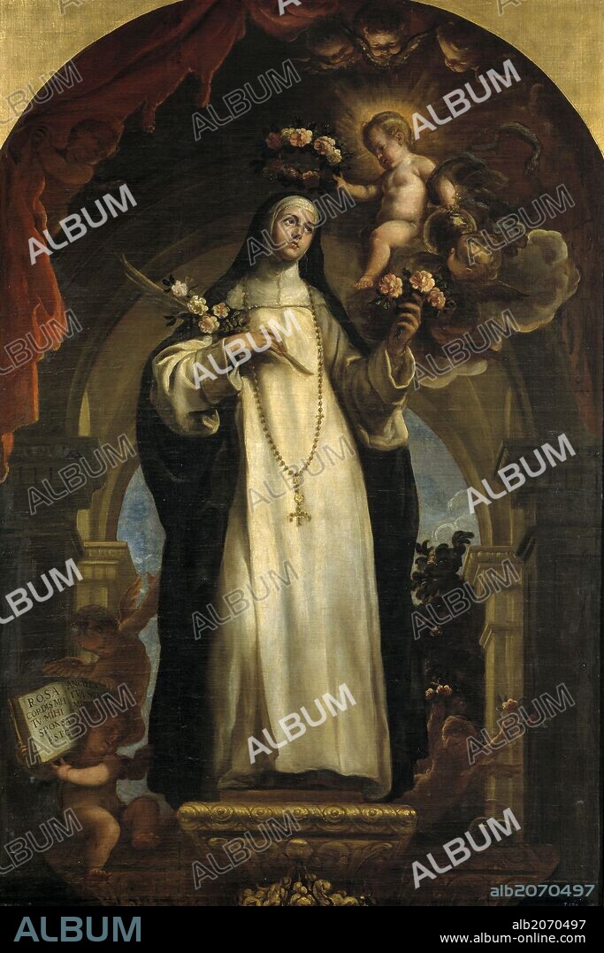 Claudio Coello / 'Saint Rose of Lima', 1683, Spanish School, Oil on canvas, 240 cm x 160 cm, P00663.