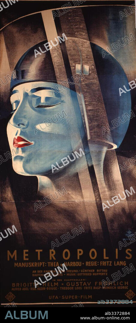 WERNER GRAUL. Movie poster "Metropolis" by Fritz Lang.