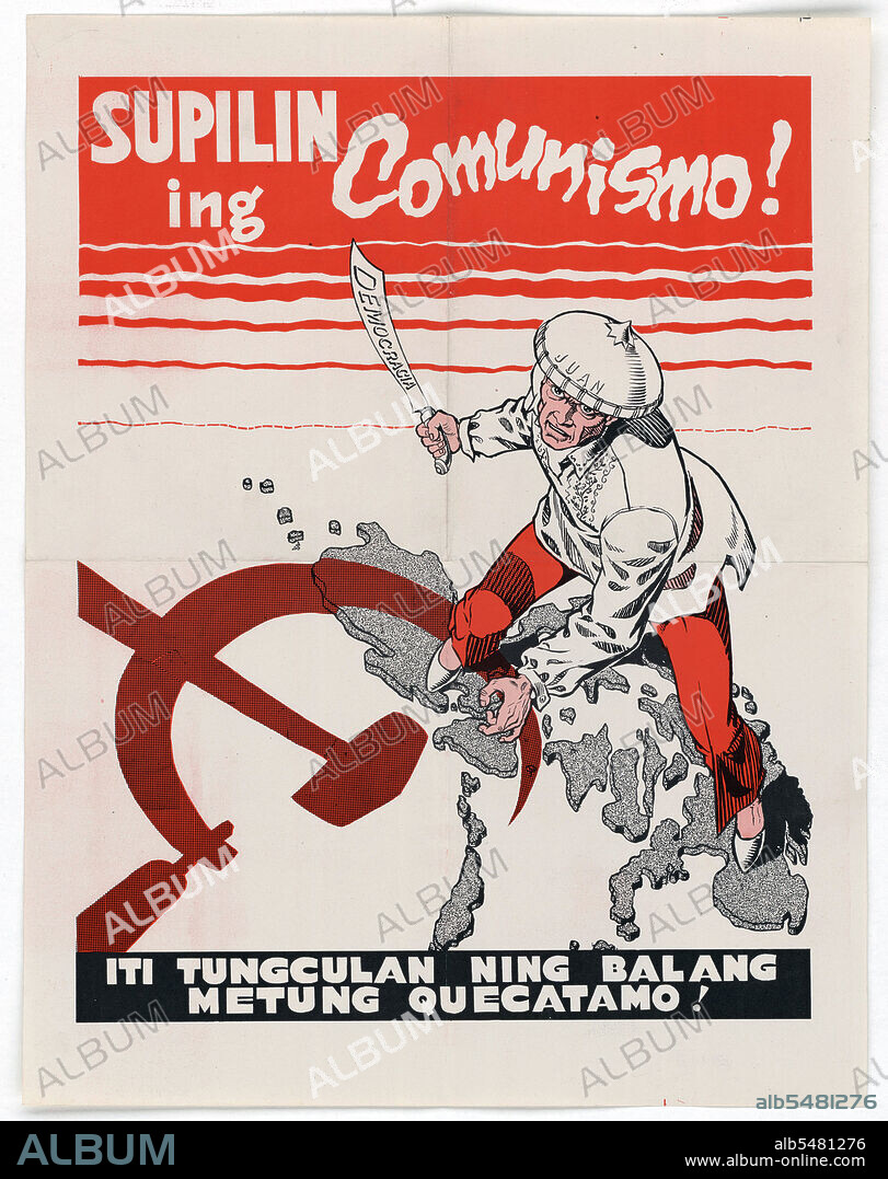 8/13/1951 - U.S. Propaganda Posters in 1950s Asia - Stop Communism (written in Pampanga) .