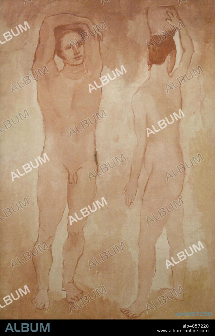 PABLO PICASSO. Pablo Ruiz Picasso (1881-1973). Pintor español. Los Adolescentes,1906. Oleo sobre lienzo (157 x 117 cm). Museo de La Orangerie. París. Francia.