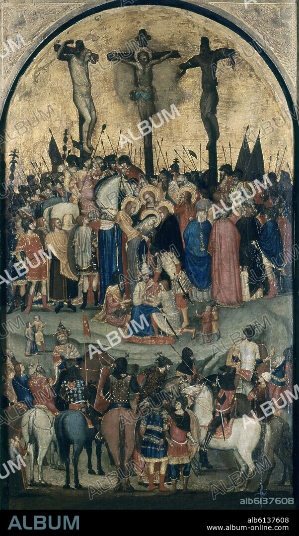 BERNARDO DADDI. EL CALVARIO - SIGLO XIII-XIV- PINTURA GOTICA-ESCUELA FLORENTINA.