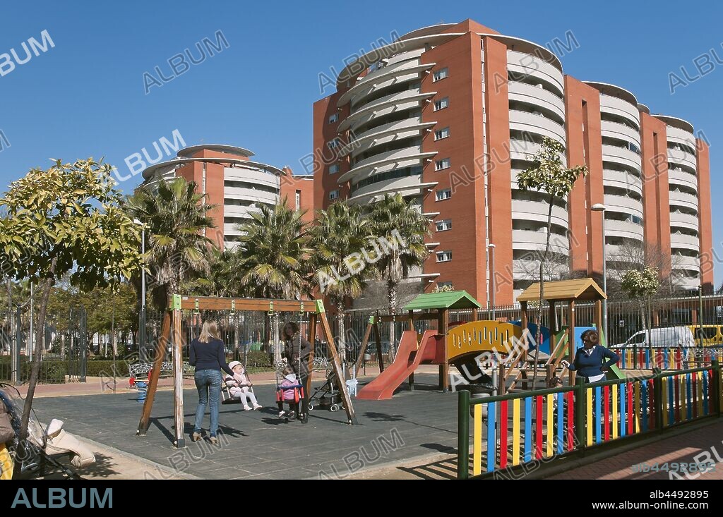 Urbanization "Jardines de Hercules", Sevilla, Region of Andalusia, Spain, Europe.