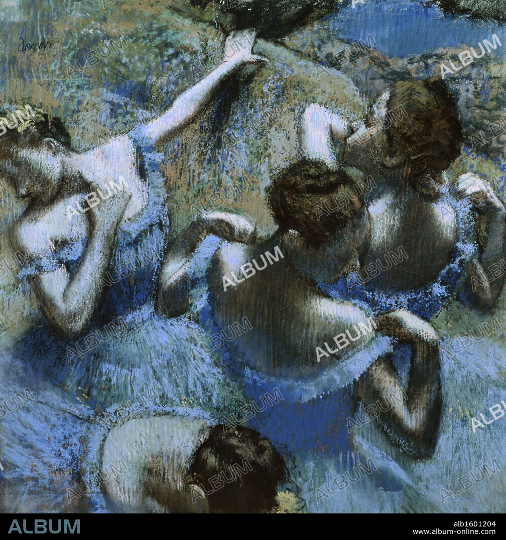 Blue Dancers   1897   Edgar Degas (1834-1917/French)   Pastel  Hermitage Museum, St. Petersburg.