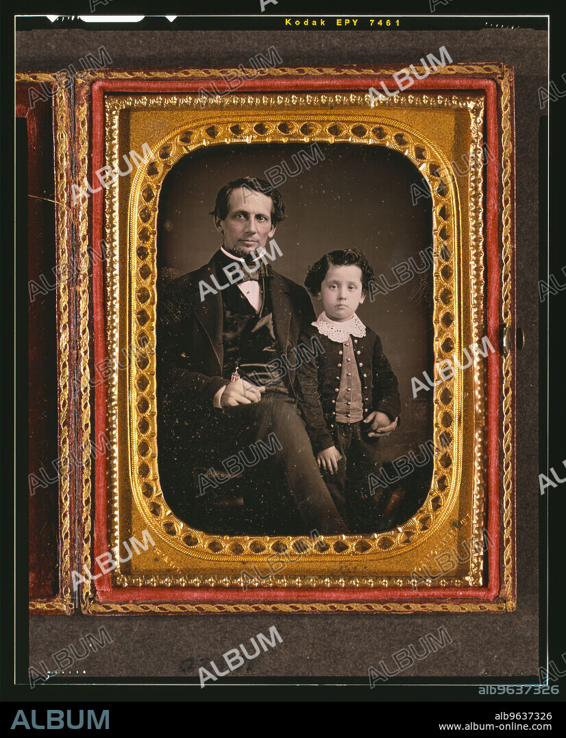 JAMES PRESLEY BALL. Unidentified man and boy, between 1847 and 1860.