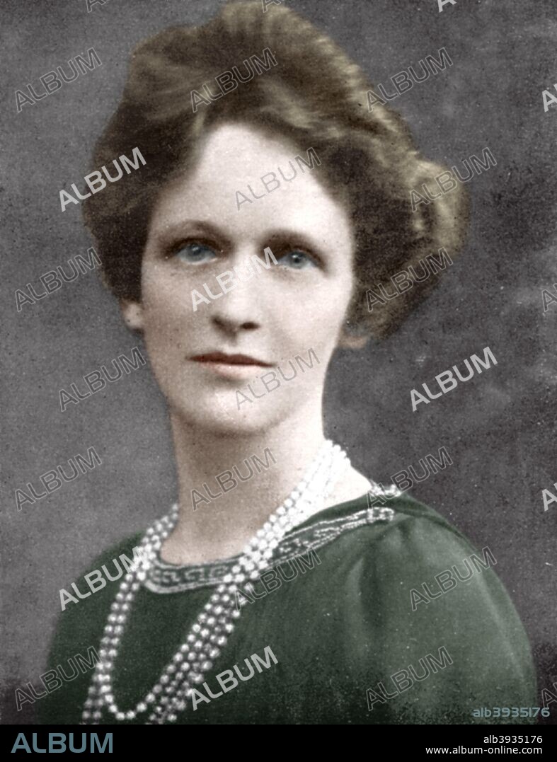Lady Astor, American-born British politician, 1926. Nancy Witcher Langhorne Astor (1879-1964) was elected Conservative Member of Parliament for Plymouth in 1919, and as such became the first woman to take her seat in the House of Commons. From An Outline of Christianity, The Story of Our Civilisation, volume 5: Christianity Today and Tomorrow, edited by RG Parsons and AS Peake, published by the Waverley Book Club (London, 1926). (Colourised black and white print).