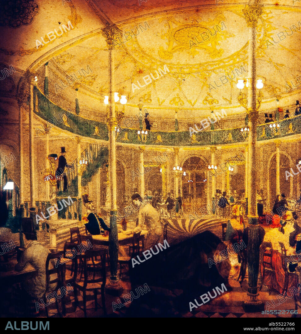 Onofre Alsamora / Café de Les Delicies de Barcelona, siglo XIX. Museo de Historia de Barcelona.