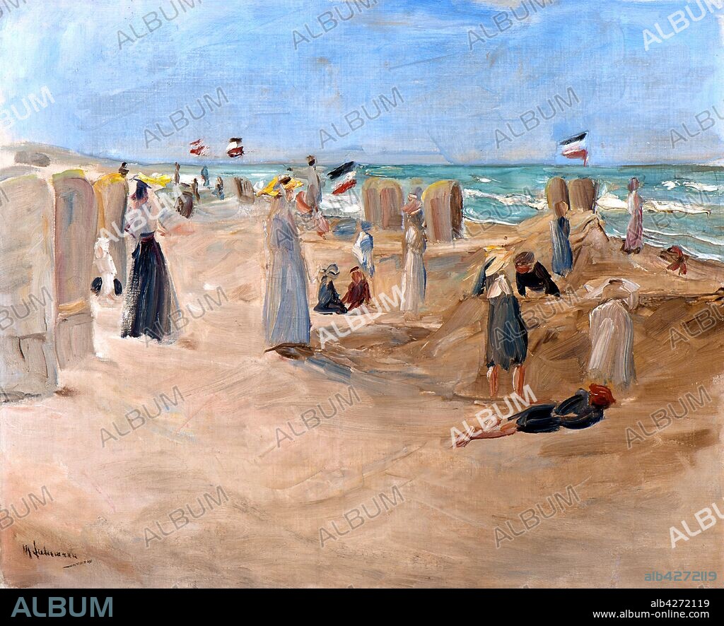 MAX LIEBERMANN. On the Beach at Noordwijk.