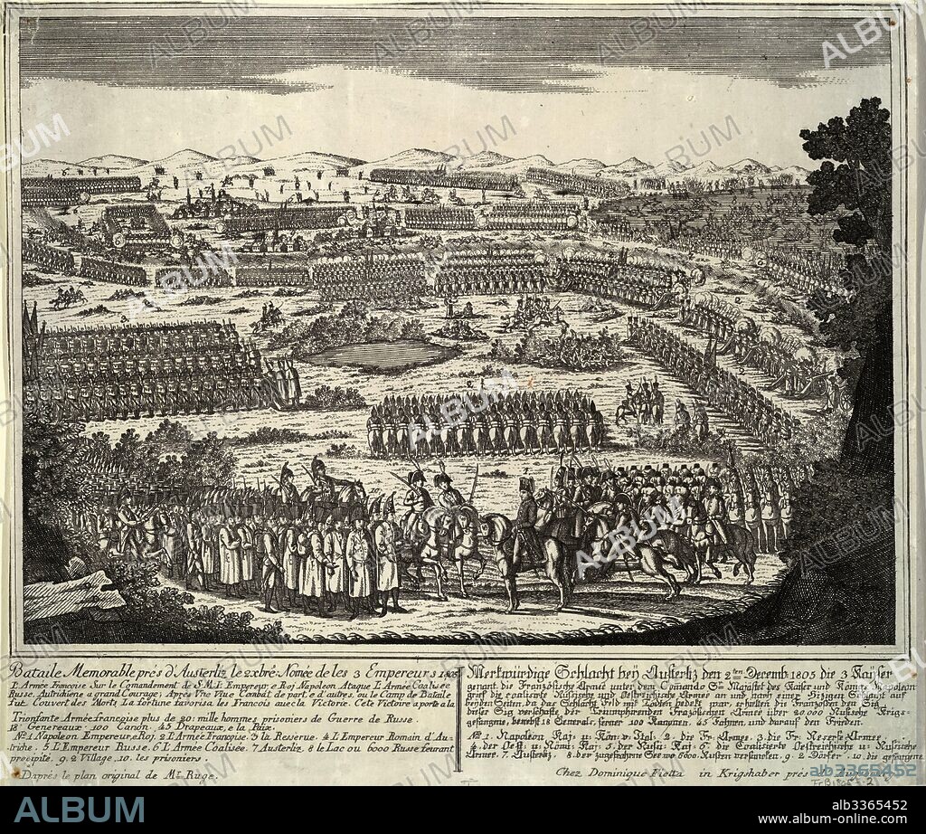 ANONYMOUS. The Battle of Austerlitz on December 2, 1805.