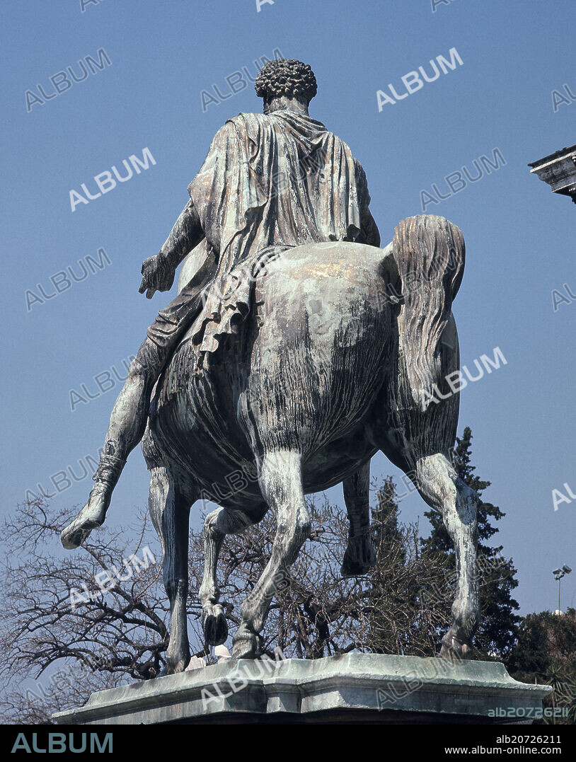 ESTATUA ECUESTRE DE MARCO AURELIO, 161/180 - FOTO AÑOS 60.