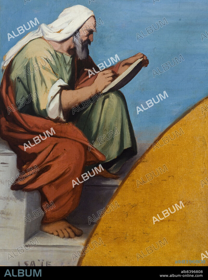 JEAN-FRANCOIS BREMOND. Esquisse pour l'église Saint-Jacques-Saint-Christophe de la Villette : Isaïe, c.1843. Sketch for the Church of Saint-Jacques-Saint-Christophe-de-la-Villette: Isaiah.
