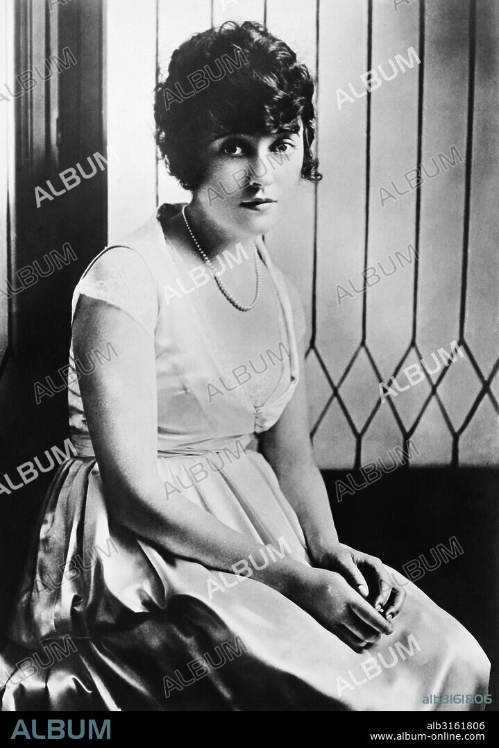 Hollywood, California: February 8, 1922. A portrait of actress and silent movie star Mabel Normand who collapsed today at the funeral of director William D. Taylor.