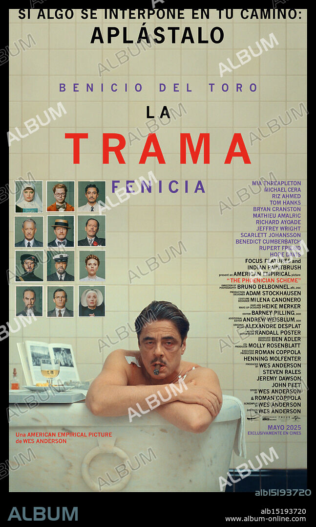 BENICIO DEL TORO en EL ESQUEMA FENICIO, 2025 (THE PHOENICIAN SCHEME), dirigida por WES ANDERSON. Copyright American Empirical Pictures / Indian Paintbrush / Focus Features.