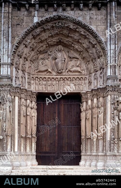 Chartres, Kathedrale / Königsportal, Haupteingang Aufnahmeformat: 6 × 9 cm.