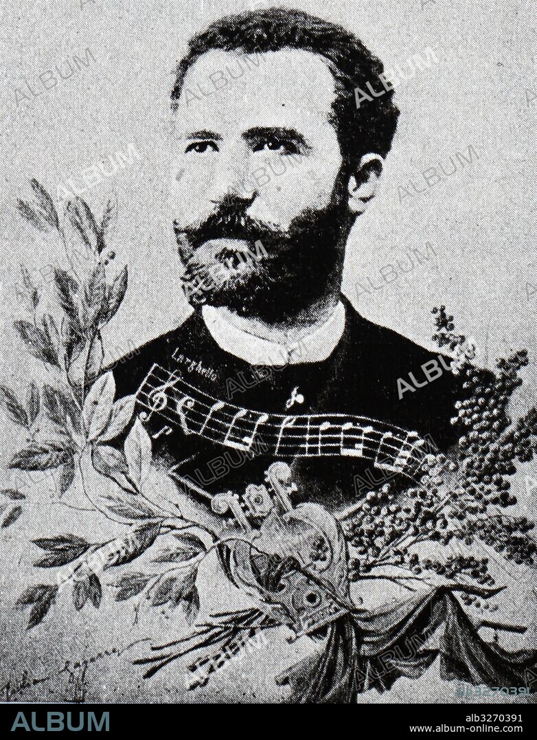 Portrait of Julian Gayarre (1844-1890) a Spanish opera singer and creator of the role of Marcello in Donizetti's Il Duca d'Alba and Enzo in Ponchielli's La Gioconda. Dated 19th Century.