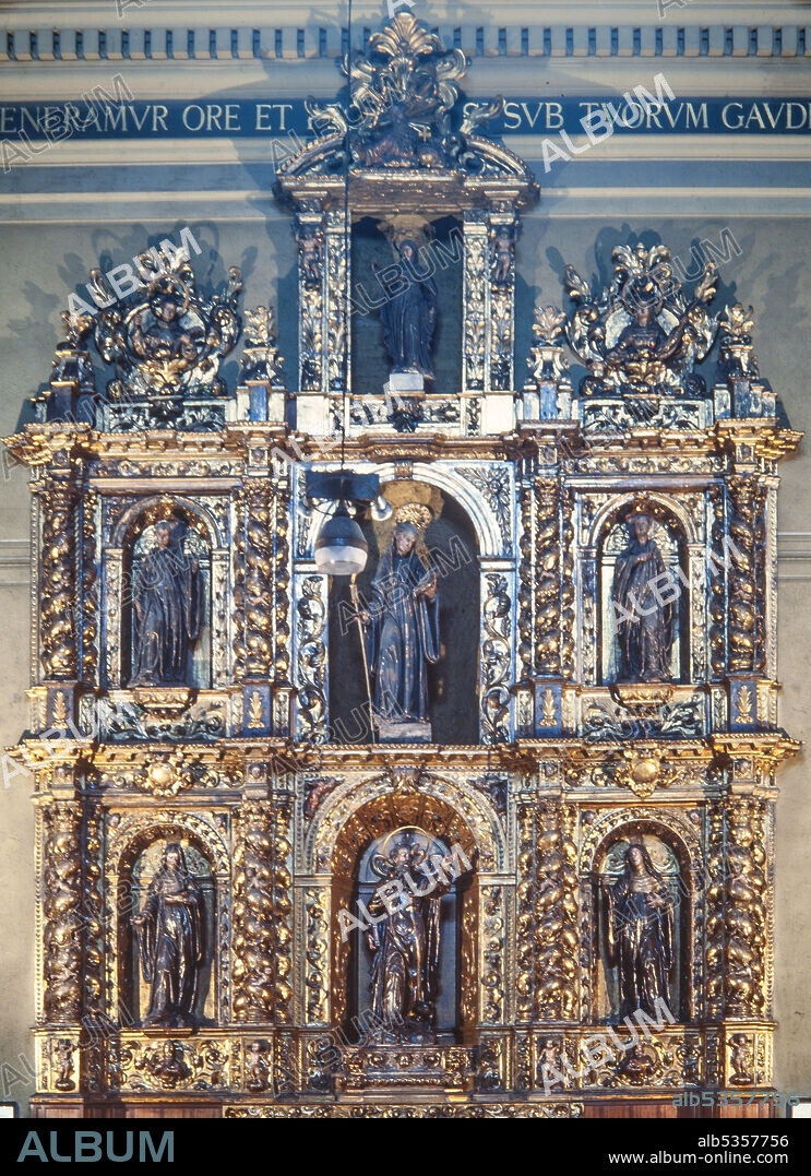 Retablo de Santa Clara y San Antonio. 1686. Iglesia de Sant Vicenç de Sarria, Barcelona.