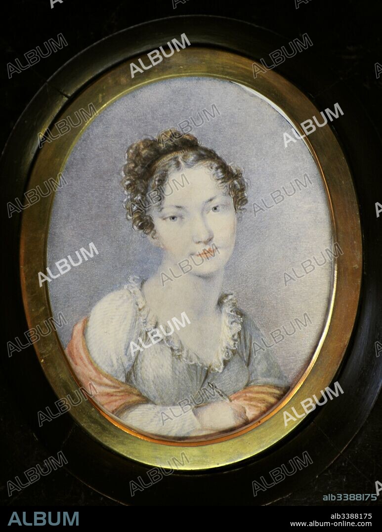 Maria Szumska, born  Mirska (? -1822). Self-portrait, 1822. Vilnius Picture Gallery. Vilnius. Lithuania.