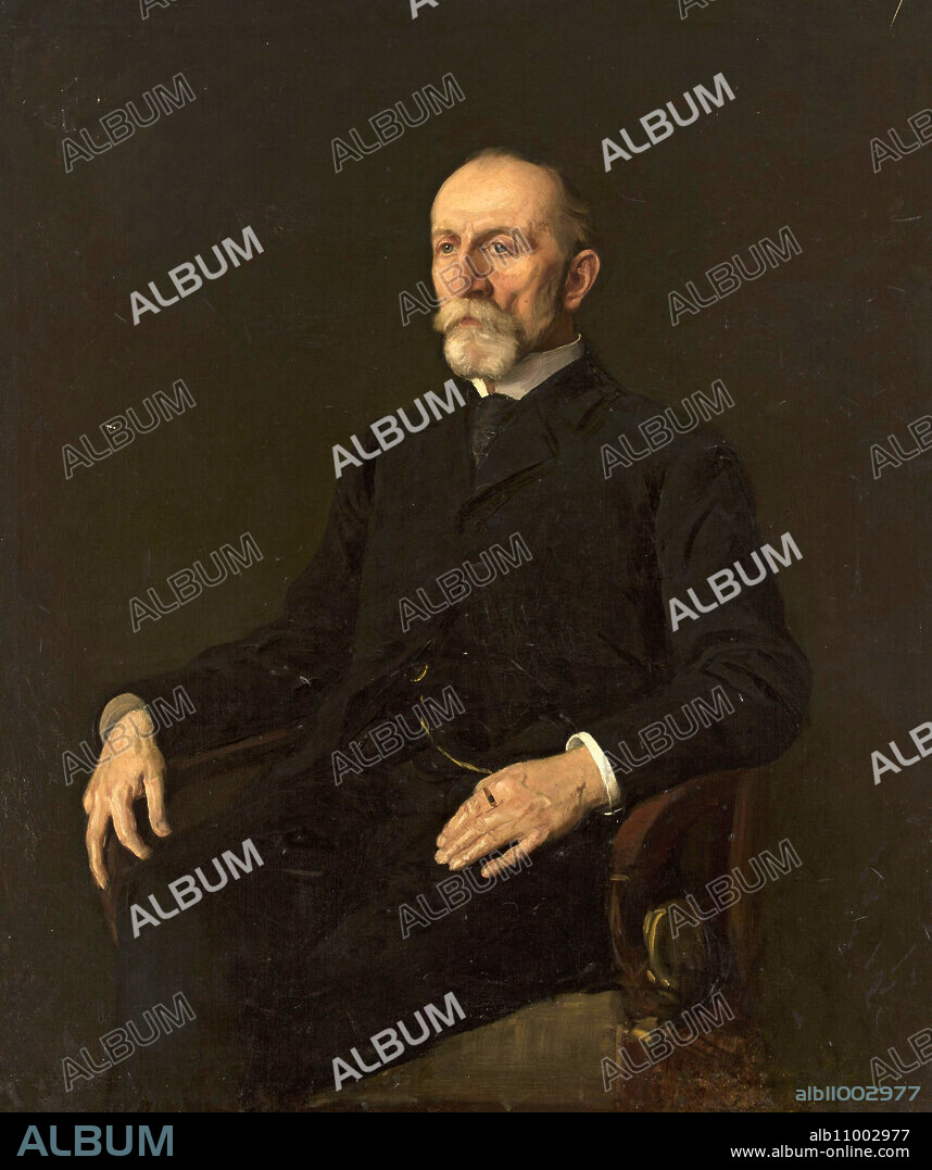 Wladyslaw Boguslawski (geboren am 9. Februar 1839 in Warschau, gestorben am 18. August 1909 dort) - polnischer Literaturkritker, Musikkritiker und Theaterkritiker, Romancier, úbersetzer, Regisseur, Gem§lde von Stanislaw Lentz (1861-1920), Historisch, digital restaurierte Reproduktion von einer Vorlage aus dem 19. Jahrhundert.