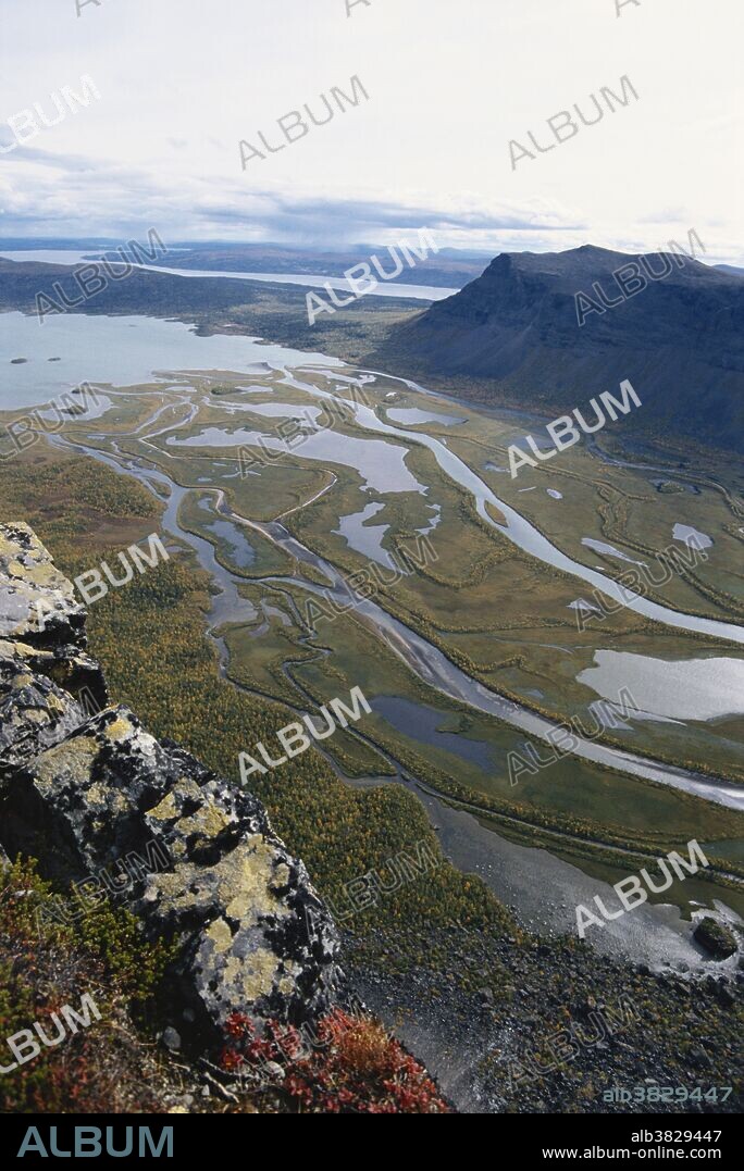 Laitaure Delta in Sarek National Park, northern Sweden.