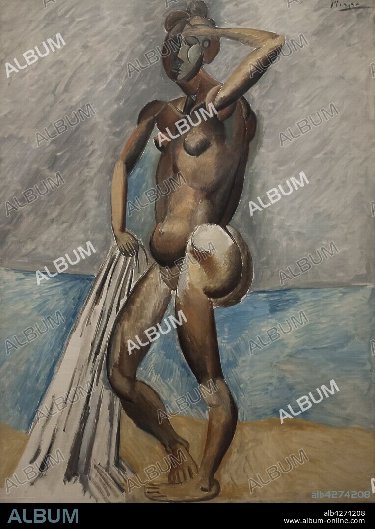 Pablo Picasso / 'Bañista', 1909, Óleo sobre lienzo, 96,8 x 129,8 cm.