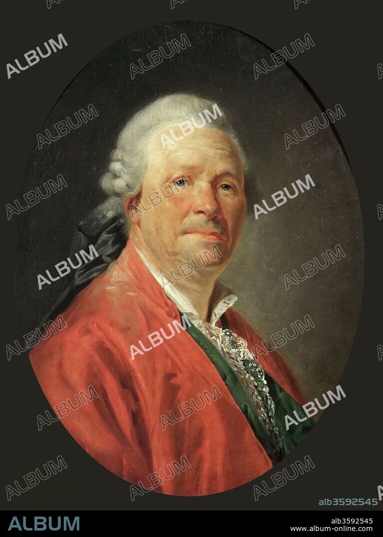 ETIENNE AUBRY. Portrait of the composer Christoph Willibald Ritter von Gluck (1714-1787).