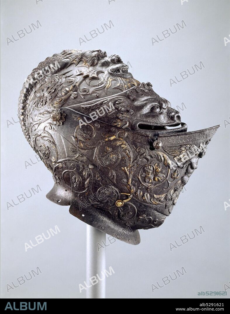 GIOVAN PAOLO NEGROLI. Close Helmet, Italian, Milan, ca. 1540-45.