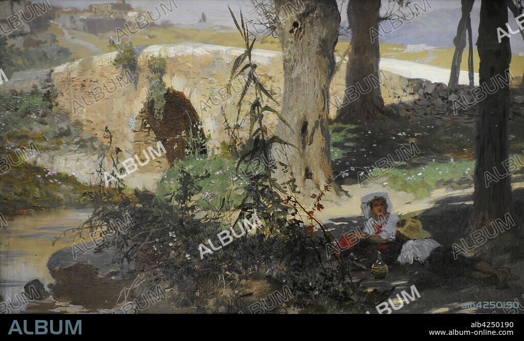 Henryk Siemiradzki (1843-1902). Pintor polaco. Paisaje con figuras, 1884. Galería de Arte Polaco del siglo XIX (Lonja de los Paños, Sukiennice). Museo Nacional de Cracovia. Polonia.