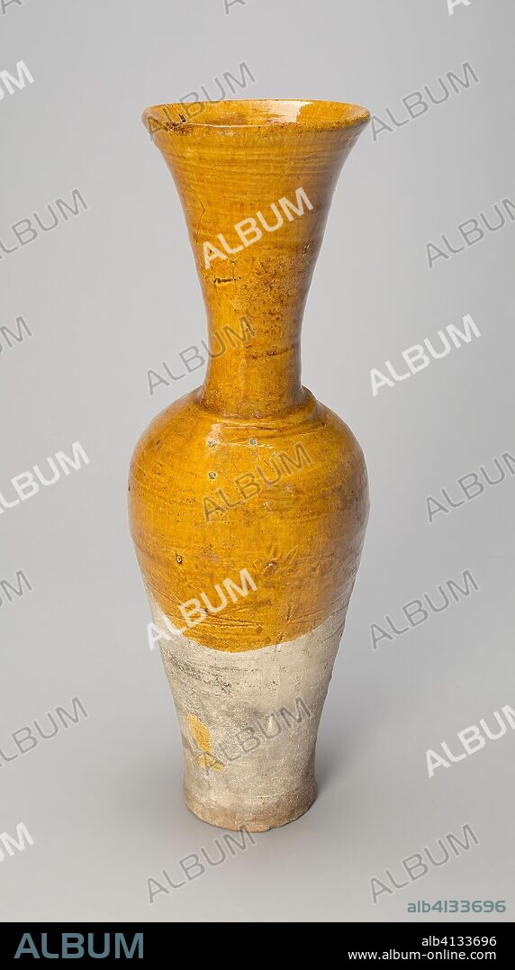 Vase with Trumpet-Shaped Mouth. China. Date: 1000-1099. Dimensions: H. 36.5 cm (14 3/8 in.). Stoneware with amber lead glaze. Origin: China.