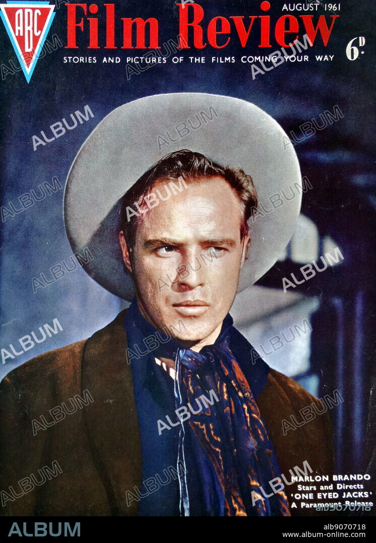 Front cover of ABC Film Preview featuring Marlon Brando in 'One-Eyed Jacks'.