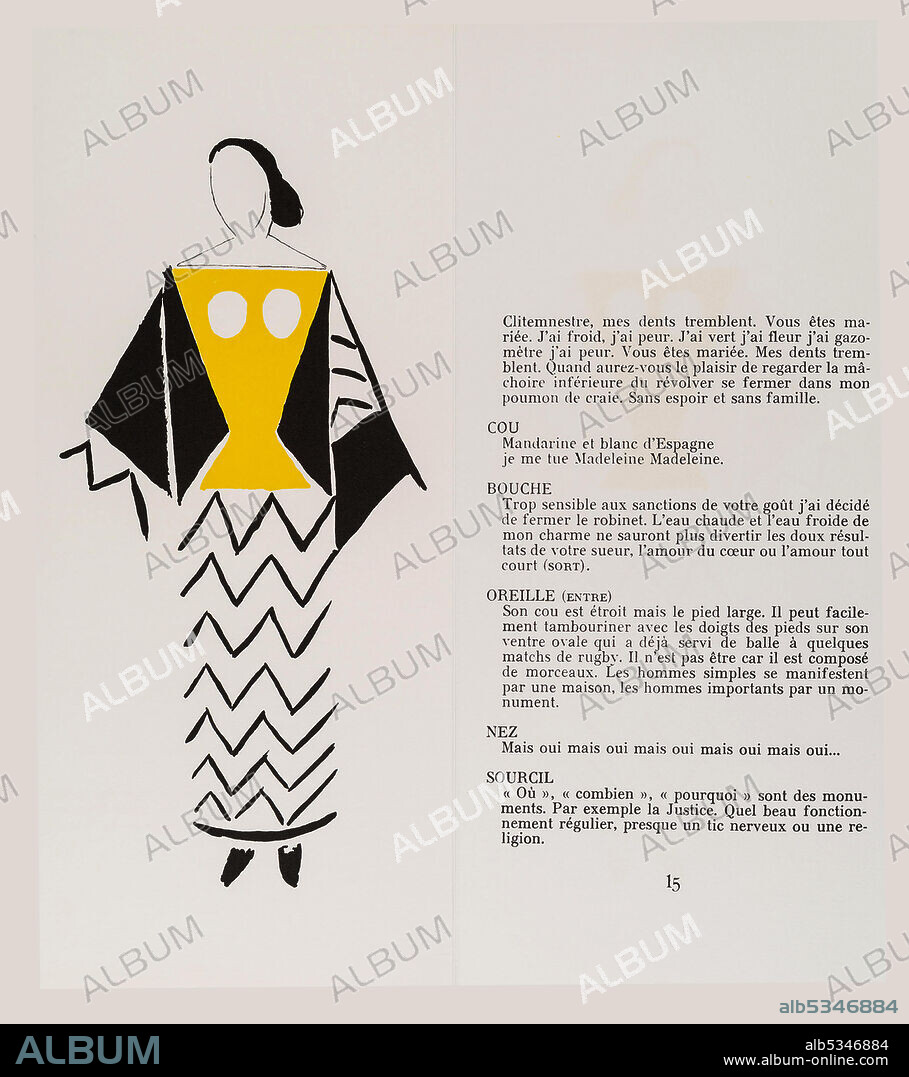 SONIA DELAUNAY (DELAUNAY-TERK). Illustration for "The Gas Heart (Le Coeur à Gaz)" by Tristan Tzara.
