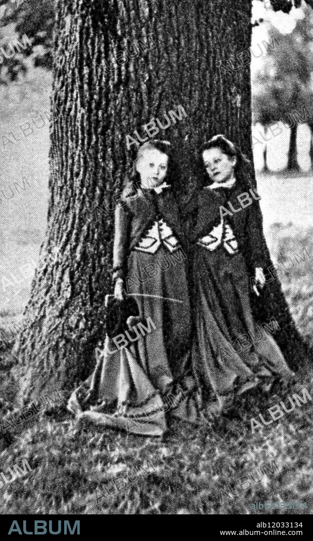 Lady Alice and Lady Kathering Thynne, daughters of the 4th Marquess of Bath, in riding habit 1871. ©TopFoto.