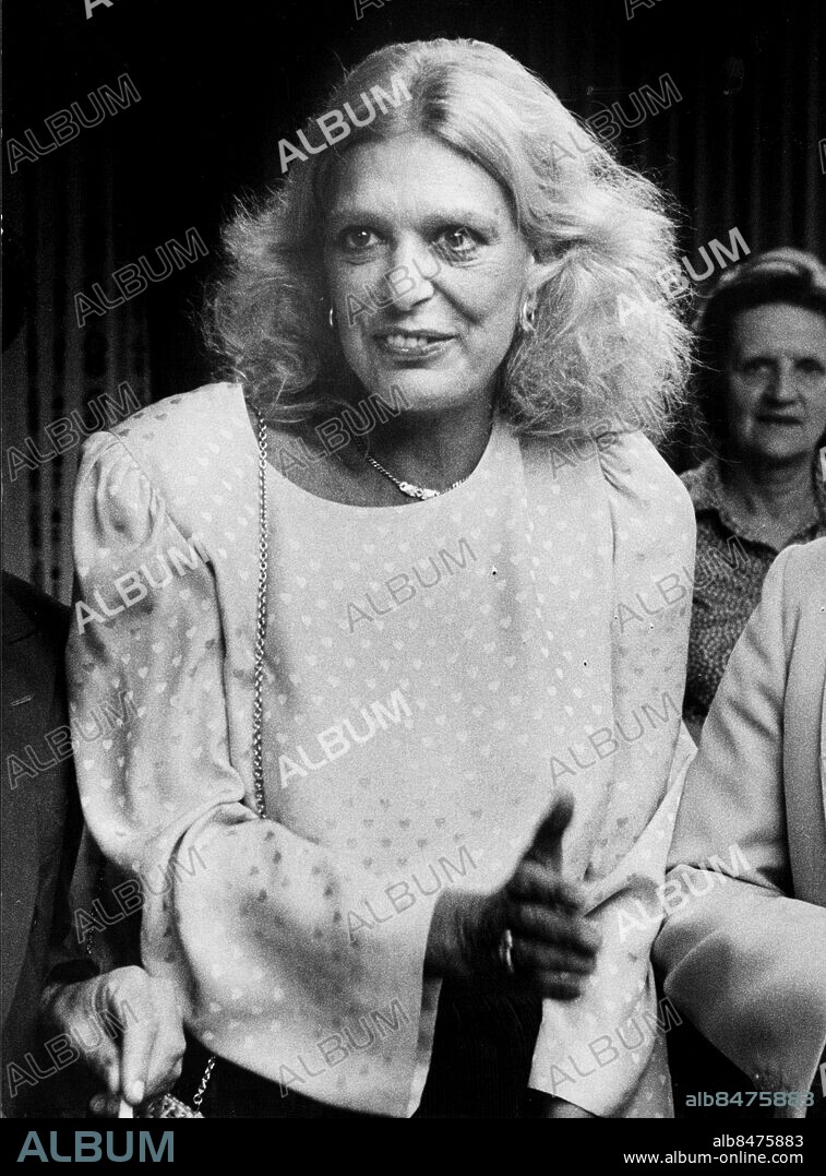 Melina Mercouri. f 1923 egentligen Maria Amalia Mercouri. Mercouri Melina skådespelare politiker Grekland Porträtt 1980. Foto: Sydsvenskan / IBL Bildbyrå.