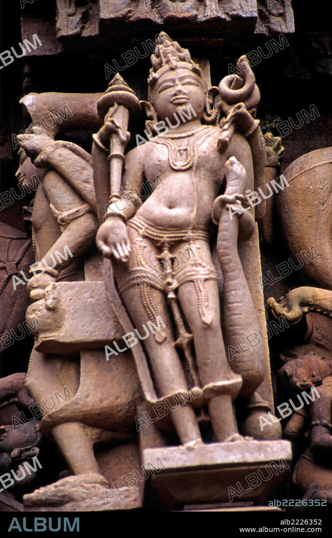 Representacion de Shiva en el templo de Devi Jagadambi(s.X). Khajuraho.Madhya Pradesh. India. Asia.