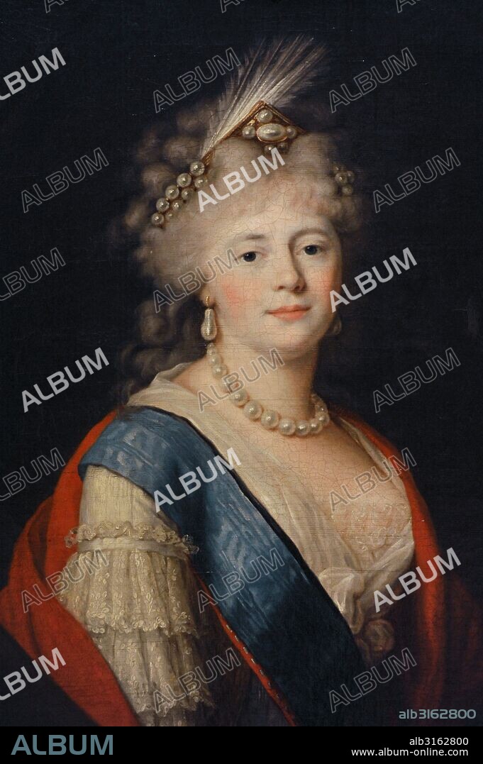 Sofia Dorotea de Wurtemberg o María Fiodorovna, según la Iglesia ortodoxa (1759-1828). Segunda esposa del Zar Pablo I y madre de Alejandro I y Nicolás I. Retrato. Artista desconocido. Finales siglo XVIII. Oleo sobre lienzo. Museo del Hermitage (The State Hermitage Museum). San Petersburgo. Rusia.