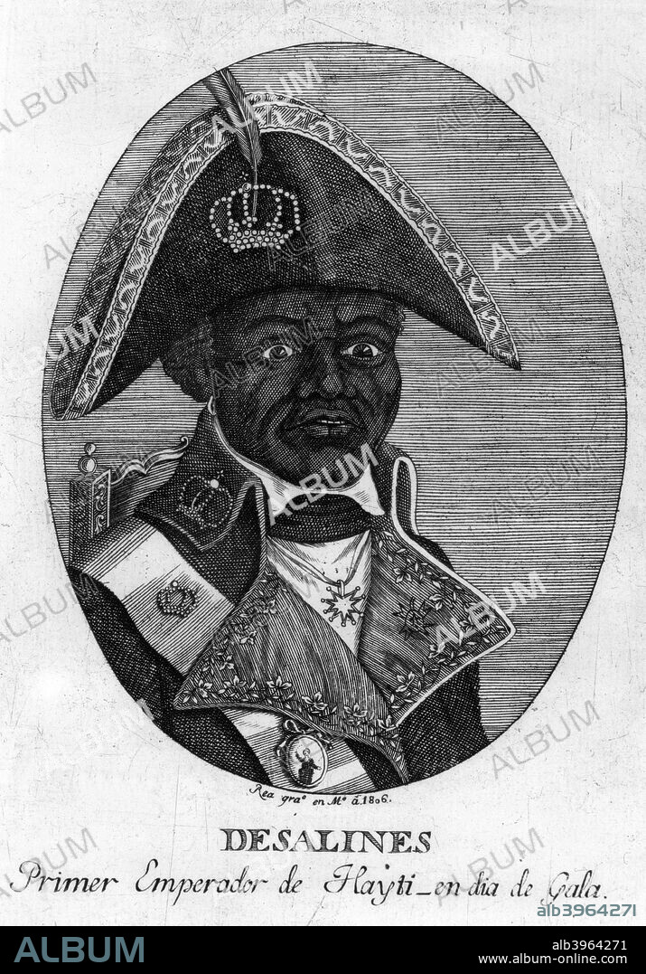 Jean-Jacques Dessalines, Emperor of Haiti, 1806. Dessalines joined the 1791 slave uprising that began the Haitian Revolution, going on to become one of its leaders. After Haiti declared its independence from France, Dessalines became its first ruler. An autocratic dictator, he declared himself Emperor in 1804. He was assassinated on 17th October 1806.