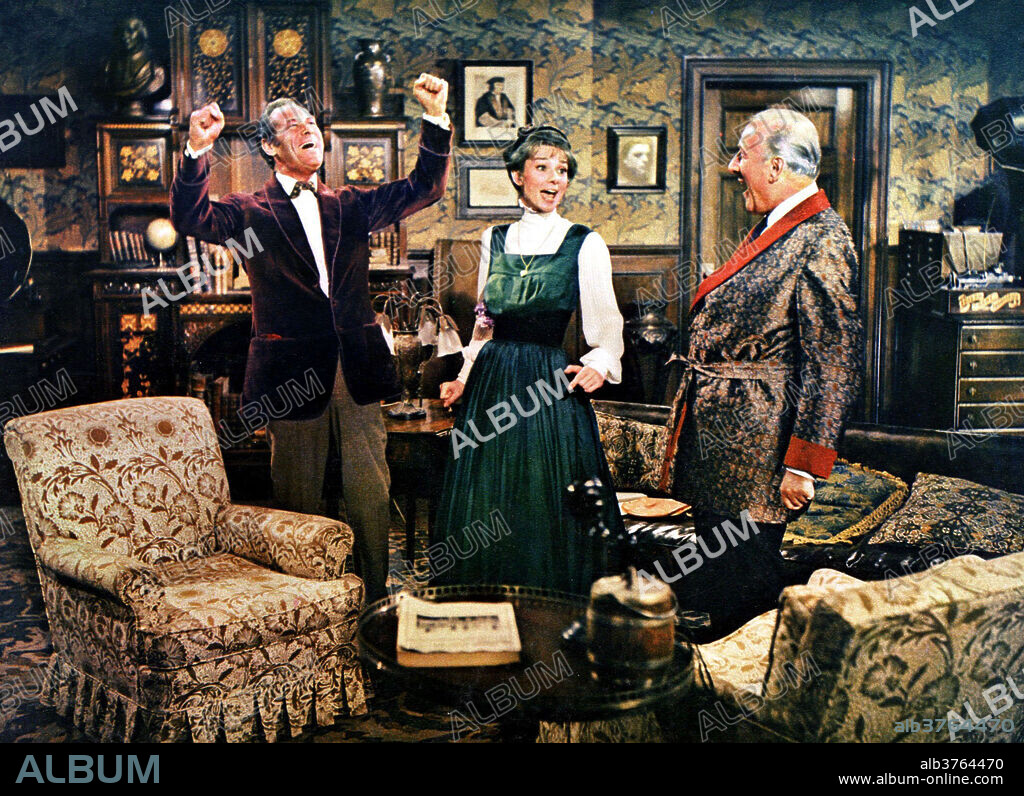 AUDREY HEPBURN, REX HARRISON and WILFRID HYDE WHITE in MY FAIR LADY, 1964, directed by GEORGE CUKOR. Copyright WARNER BROTHERS.
