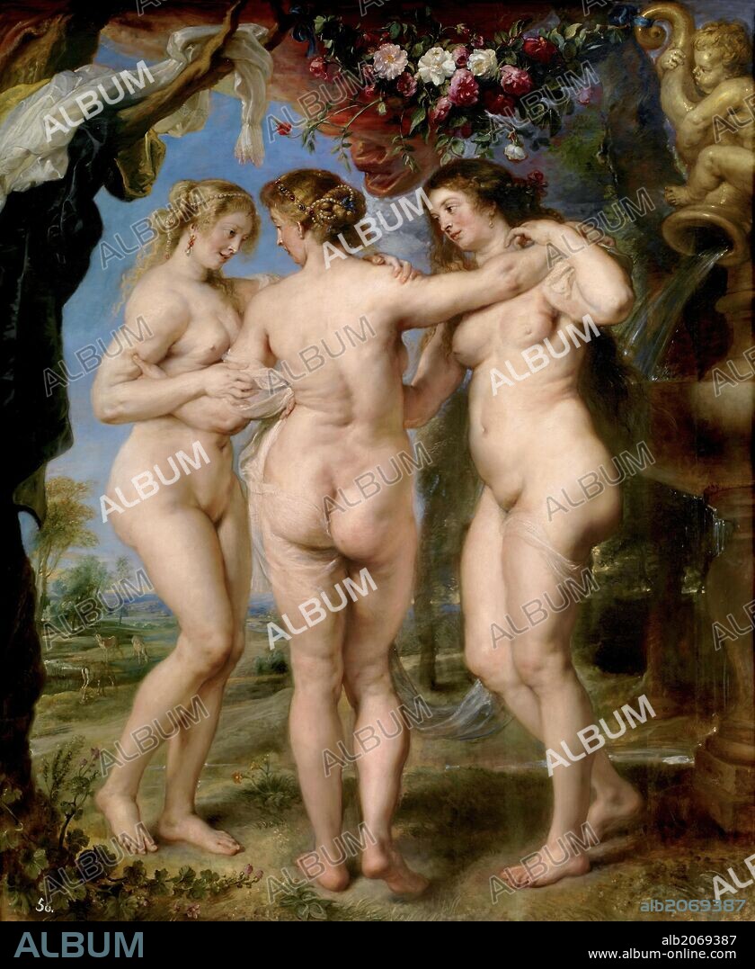 PETER PAUL RUBENS. Pedro Pablo Rubens / 'The Three Graces', 1630-1635, Flemish School, Oil on panel, 220,5 cm x 182 cm, P01670.