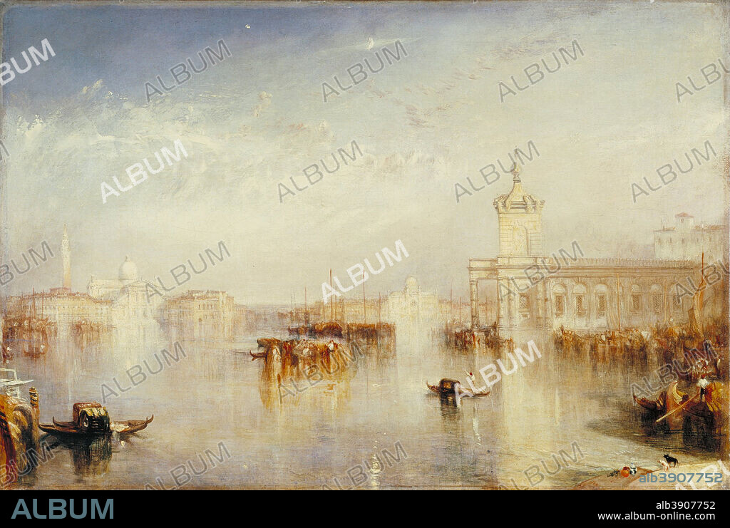 J. M. W. TURNER. The Dogano, San Giorgio, Citella, from the Steps of the Europa. Date/Period: 1842. Painting. Oil on canvas. Height: 616 cm (20.2 ft); Width: 927 cm (10.1 yd).
