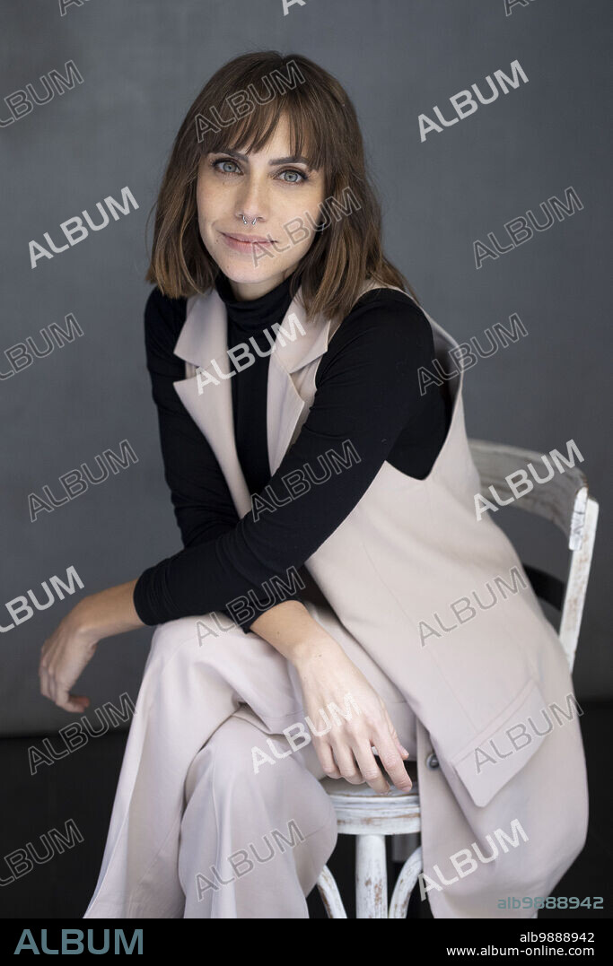 AURA GARRIDO. November 10, 2023, Madrid, Spain: Aura Garrido poses for a portrait session at 'Ocho y Medio' bookstore in Madrid. (Credit Image: © Nacho Lopez/SOPA Images via ZUMA Press Wire).